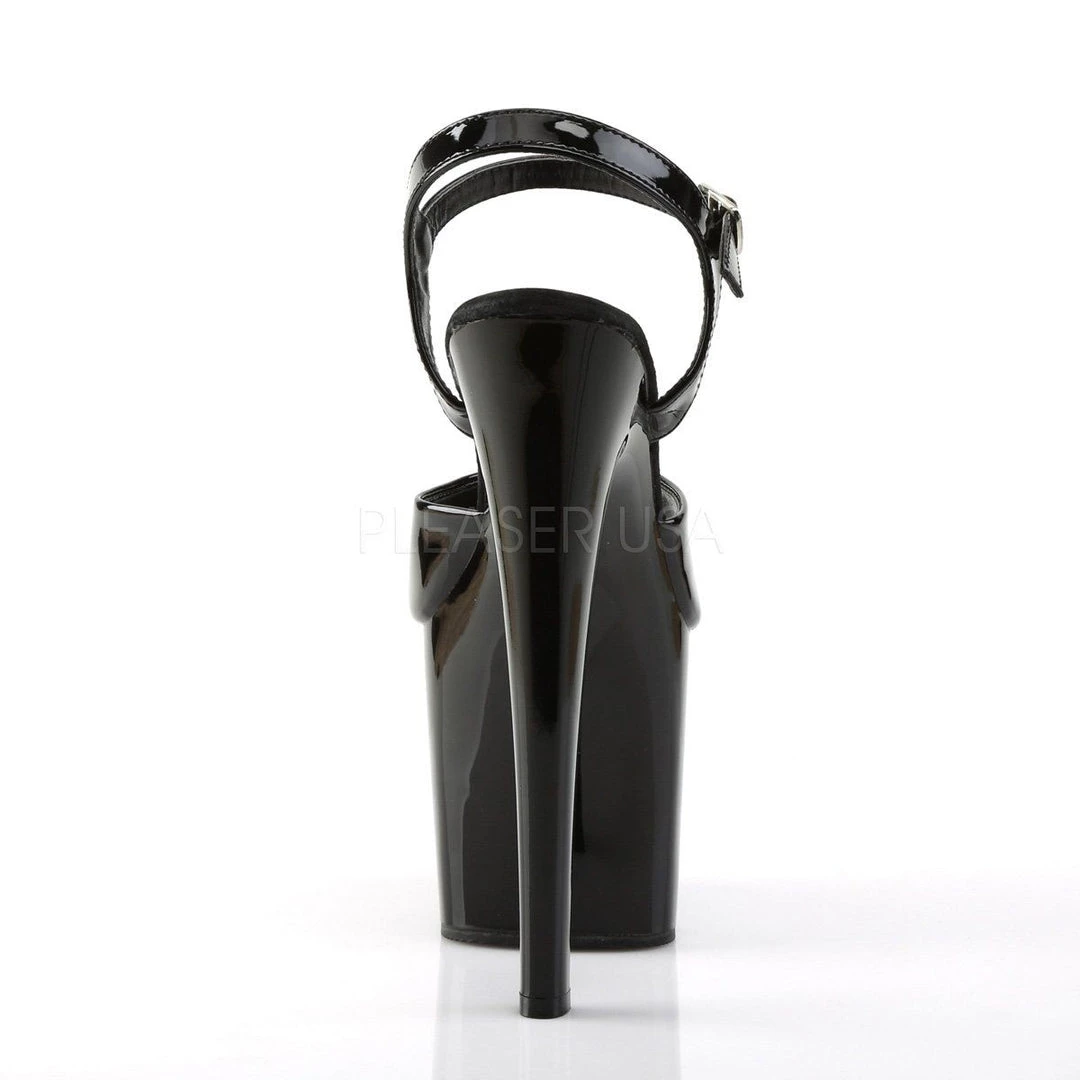 Pleaser Shoes TABOO-709 Black Patent Platform Sandal 6 Pleaser Shoes TABOO-709 Black Patent Platform Sandal