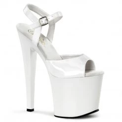 Pleaser TABOO-709 White Patent Platform Sandal