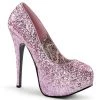 Bordello Shoes TEEZE-06G Baby Pink Glitter