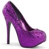 Bordello Shoes TEEZE-06G Purple Glitter