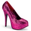Pleaser Pink Label TEEZE-06GW Hot Pink Glitter