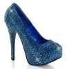 Bordello TEEZE-06R Blue-Iridescent Rhinestone