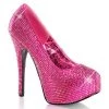 Bordello Shoes TEEZE-06R Hot Pink Rhinestone