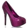 Bordello Shoes TEEZE-06R Purple Rhinestone