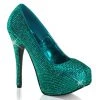 Bordello TEEZE-06R Turquoise Rhinestone Shoes