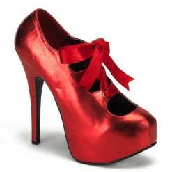 Bordello Shoes TEEZE-09 Red Metallic Pu