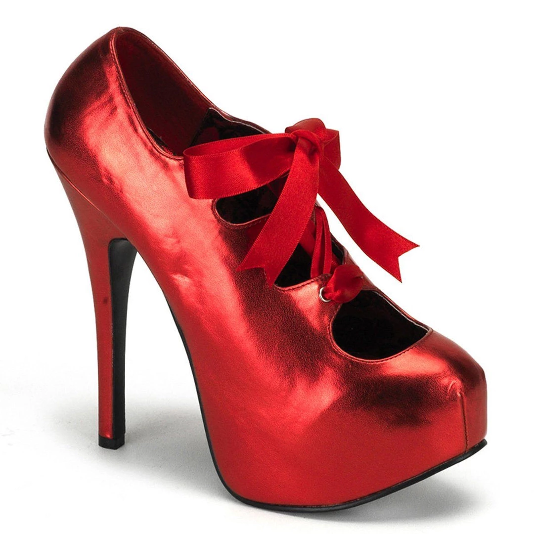Bordello Shoes TEEZE-09 Red Metallic Pu 5 Bordello Shoes TEEZE-09 Red Metallic Pu