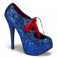 Bordello TEEZE-10G Blue Glitter Shoes