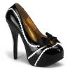Bordello TEEZE-14 Black-White Patent Shoes