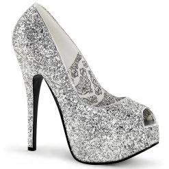 Bordello Shoes TEEZE-22G Silver Glitter