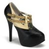 Bordello Shoes TEEZE-24 Black-Beige Pu