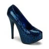 Bordello TEEZE-37 Blue Cheetah Patent