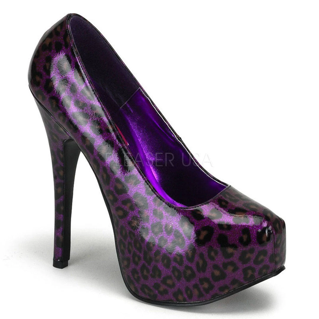 Bordello Shoes TEEZE-37 Purple Cheetah Patent 4 Bordello Shoes TEEZE-37 Purple Cheetah Patent
