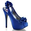 Bordello TEEZE-56 Navy Blue Satin Shoes