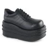 Demonia Shoes TEMPO-08 Black Vegan Leather Shoe