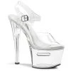Pleaser Shoes TIPJAR-708-2 Clear Platform Sandal