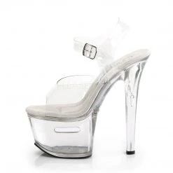 Pleaser Shoes TIPJAR-708-2 Clear Platform Sandal