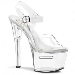 Pleaser Shoes TIPJAR-708-2 Clear Platform Sandal