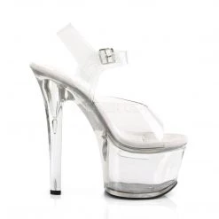 Pleaser Shoes TIPJAR-708-2 Clear Platform Sandal