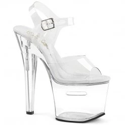 Pleaser TIPJAR-708RAD Clear Platform Sandal Shoes 13 Pleaser TIPJAR-708RAD Clear Platform Sandal Shoes