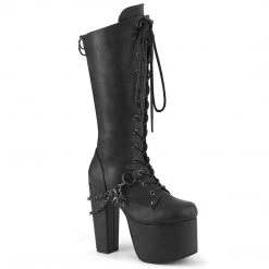 Demonia Boots TORMENT-170 Black Vegan Leather Knee Boot