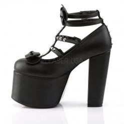 Demonia TORMENT-600 Black Vegan Leather Pump 10 Demonia TORMENT-600 Black Vegan Leather Pump