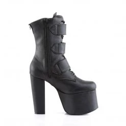 Demonia Boots TORMENT-703 Black Vegan Leather Ankle Boot