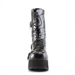 Demonia Boots TRASHVILLE-205 Black Vegan Leather Calf Boot