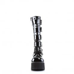 Demonia TRASHVILLE-518 Black Patent Knee Boot Boots