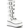 Demonia TRASHVILLE-518 White Vegan Leather Knee Boot Boots