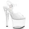 Pleaser Shoes TREASURE-708RAD Clear Platform Sandal