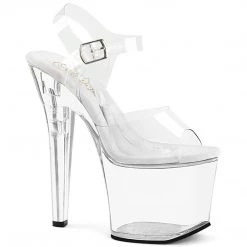 Pleaser Shoes TREASURE-708RAD Clear Platform Sandal