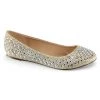 Fabulicious TREAT-06 Nude Glitter Mesh Fabric Shoes