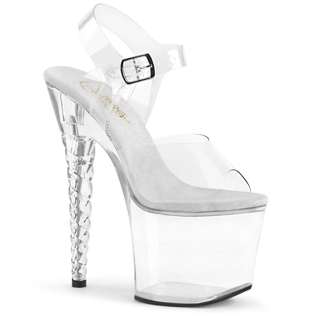 Pleaser UNICORN-708 Clear Platform Sandal Shoes 3 Pleaser UNICORN-708 Clear Platform Sandal Shoes