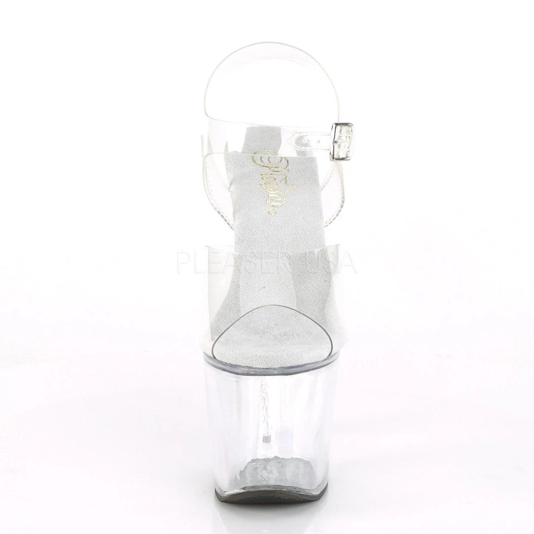 Pleaser UNICORN-708 Clear Platform Sandal Shoes 4 Pleaser UNICORN-708 Clear Platform Sandal Shoes