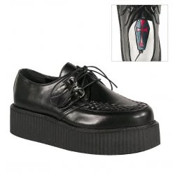 Demonia V-CREEPER-502 Black Vegan Leather Creeper 13 Demonia V-CREEPER-502 Black Vegan Leather Creeper