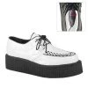 Demonia V-CREEPER-502 White Vegan Leather Creeper Shoes 2 Demonia V-CREEPER-502 White Vegan Leather Creeper Shoes