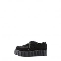 Demonia V-CREEPER-502S Black Vegan Suede Creeper