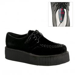 Demonia V-CREEPER-502S Black Vegan Suede Creeper