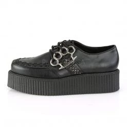 Demonia V-CREEPER-516 Black Vegan Leather Creeper Shoes