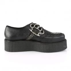 Demonia V-CREEPER-516 Black Vegan Leather Creeper Shoes