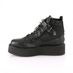 Demonia V-CREEPER-566 Black Vegan Leather Ankle Boot Boots 10 Demonia V-CREEPER-566 Black Vegan Leather Ankle Boot Boots