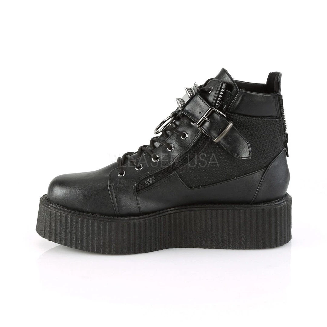 Demonia V-CREEPER-566 Black Vegan Leather Ankle Boot Boots 5 Demonia V-CREEPER-566 Black Vegan Leather Ankle Boot Boots