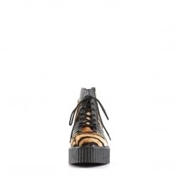 Demonia Boots V-CREEPER-571 Black Vegan Leather Ankle Boot