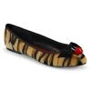 Demonia VAIL-02 Tiger Print Faux Hair Ballet Flat