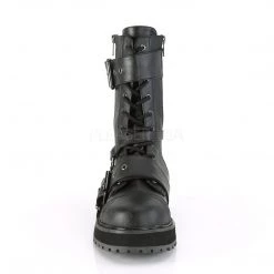Demonia Boots VALOR-220 Black Vegan Leather Mid-Calf Boot