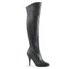 Pleaser VANITY-2013 Black Faux Leather Knee Boot Boots