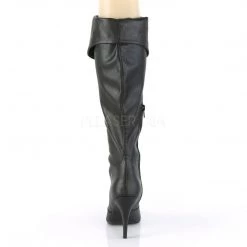 Pleaser VANITY-2013 Black Faux Leather Knee Boot Boots