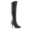 Pleaser Boots VANITY-2013 Black Leather Knee Boot