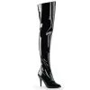 Pleaser VANITY-3010 Black Patent Thigh Boot Boots